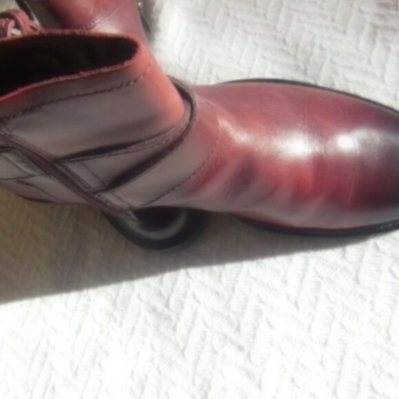 ECCO SARTORELLE Women's Leather Mid Cut Buckle Ankle Boot Brown Size 9 NWT - Picture 2 of 12